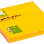 Bloczek samoprzylepny Q-CONNECT Brilliant, 76x76mm, 1x80 kart., pomarańczowy (opakowanie 6 szt.)