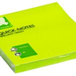 Bloczek samoprzylepny Q-CONNECT Brilliant, 76x76mm, 1x80 kart., zielony (opakowanie 6 szt.)