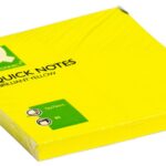 Bloczek samoprzylepny Q-CONNECT Brilliant, 76x76mm, 1x80 kart., żółty (opakowanie 6 szt.)