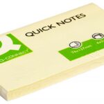 Bloczek samoprzylepny Q-CONNECT, 127x76mm, 1x100 kart., jasnożółty (opakowanie 12 szt.)