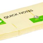 Bloczek samoprzylepny Q-CONNECT, 38x51mm, 3x100 kart., jasnożółty (pakiet 4 opakowań)