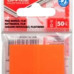 Zakładki indeksujące OFFICE PRODUCTS, PP, 25x43mm, 1x50 kart., zawieszka, pomarańczowe