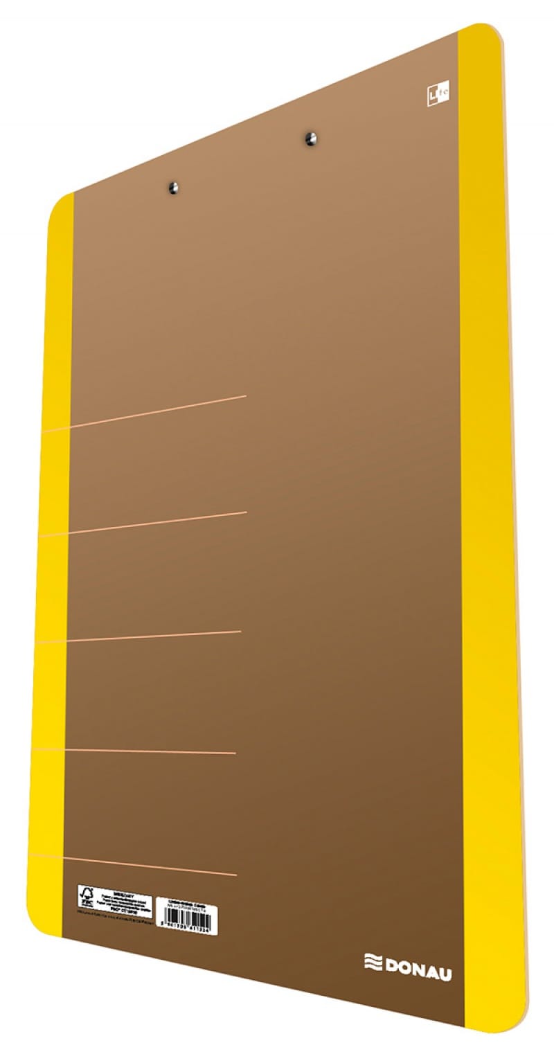179013-172294-clipboard_donau_life_karton_a4_z_klipsem_zol-800w Clipboard DONAU Life, karton, A4, z klipsem, żółty - obrazek 1