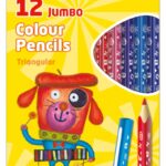 Kredki ołówkowe KEYROAD Jumbo, trójkątne, 12szt., mix kolorów