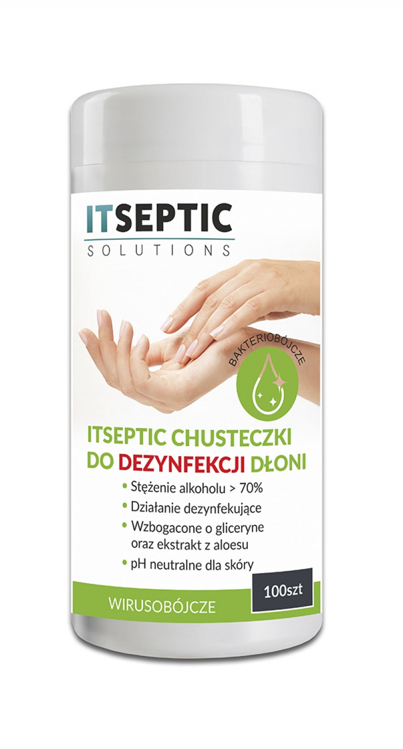 224007-210851-chusteczki_do_dezynfekcji_dloni_itseptic_duz-800w Chusteczki do dezynfekcji dłoni ITSEPTIC, duża tuba, 100szt. - obrazek 1