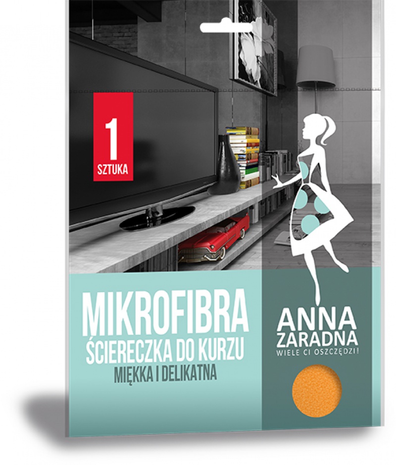 237465-219937-mikrofibra_sciereczka_do_kurzu_anna_zaradna_-800w Mikrofibra ściereczka do kurzu ANNA ZARADNA, 1 szt., pomarańczowy - obrazek 1