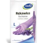 Rękawice kuchenne STELLA, zapach lawendy, rozmiar L, lawendowy