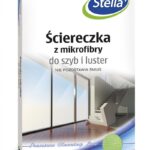 Ściereczka z mikrofibry STELLA, do szyb i luster, 1 szt., zielony