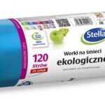 Worki na śmieci STELLA, ekologiczne, 120 l, 25 szt., niebieski