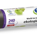 Worki na śmieci STELLA, ekologiczne, 240 l, 5 szt., czarny