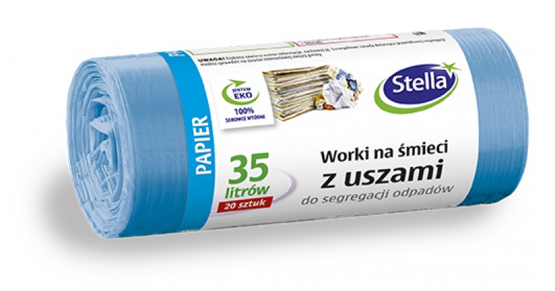 237591-220050-worki_z_uszami_stella_do_segregacji_odpadow_-800w Worki z uszami STELLA, do segregacji odpadów papierowych, 35 l, 20 szt., niebieskie, niebieski - obrazek 1