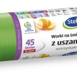 Worki na śmieci STELLA, z uszami, 45 l, 20 szt., zielone, zielony