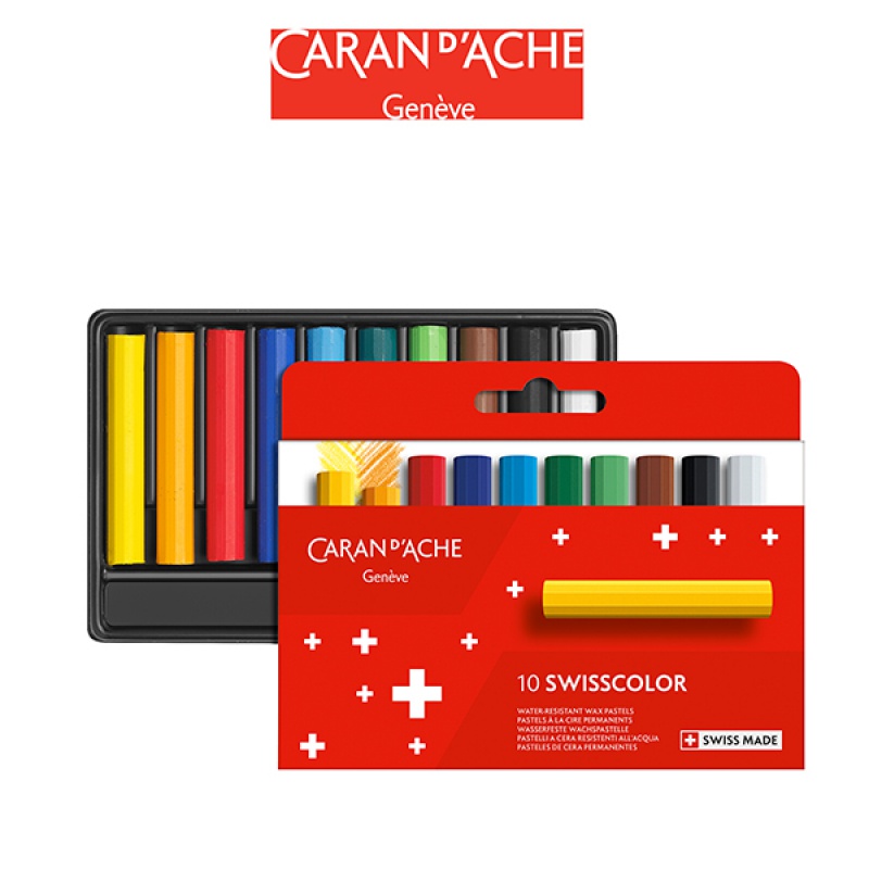 238395-220498-kredki_woskowe_caran_d_ache_swisscolor_karto-800w Kredki woskowe CARAN D'ACHE Swisscolor, kartonowe pudełko, 10 szt. - obrazek 1