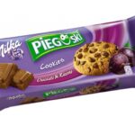 Ciastka Pieguski MILKA, 135 g, czekoladowe z rodzynkami (opakowanie 24 szt.)