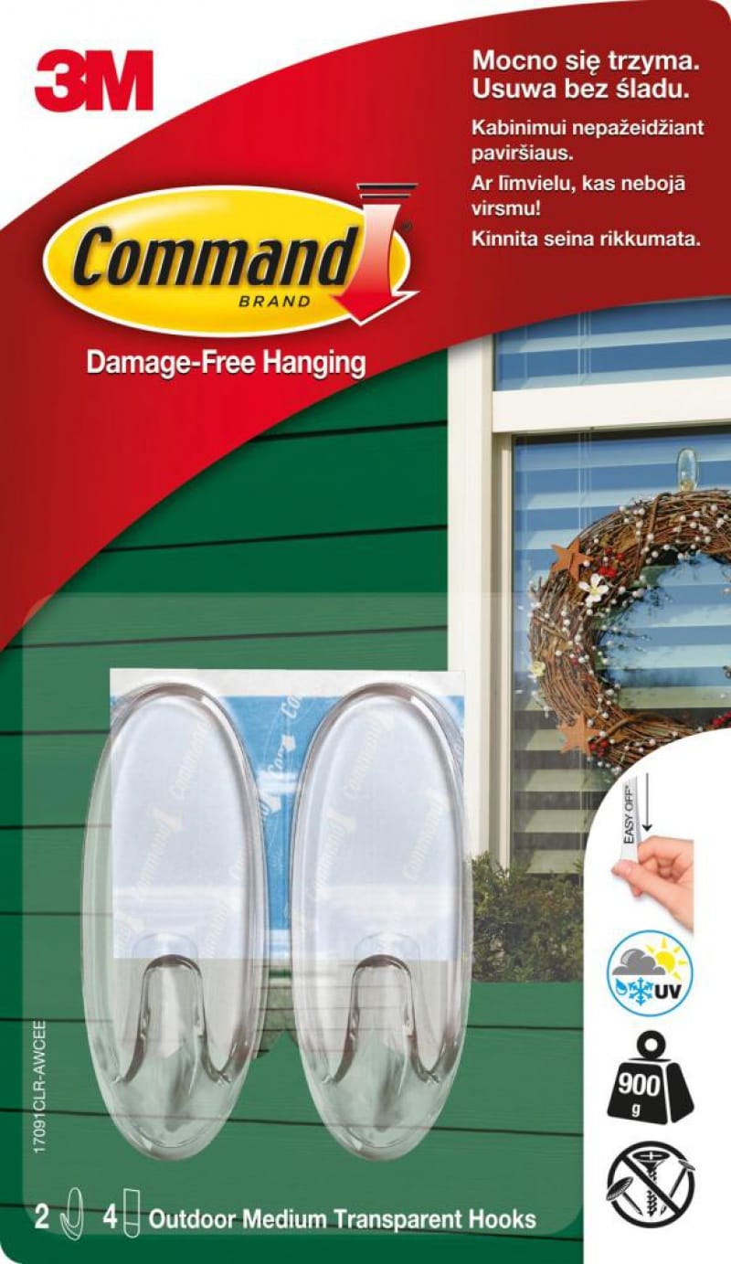 245272-67631-haki_wielokrotnego_uzytku_command_outdoor_170-800w Haki wielokrotnego użytku COMMAND™ Outdoor (17091CLR-AWCEE), średnie, 2 szt., transparentne - obrazek 1