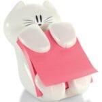 Podajnik do karteczek samoprzylepnych POST-IT® Kotek (CAT-330), biały, w zestawie 1 bloczek Super Sticky Z-Notes