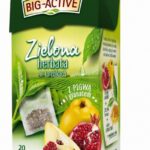 Herbata BIG ACTIVE, zielona z pigwą i granatem, 20 torebek