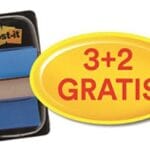 Zakładki indeksujące Post-it® (680-P5), zestaw promocyjny, 25,4x43,2mm, 3x50+ 2x50 GRATIS, mix kolorów