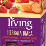 Herbata IRVING, biała, poziomkowa z mandarynką, 20 kopert