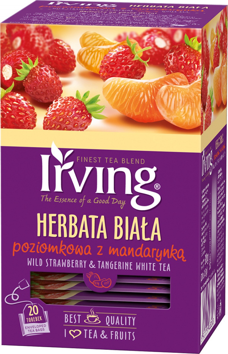 257122-232869-herbata_irving_biala_poziomkowa_z_mandarynka-800w Herbata IRVING, biała, poziomkowa z mandarynką, 20 kopert - obrazek 1