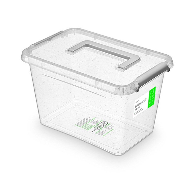 259143-234393-pojemnik_antybakteryjny_orplast_antibacteria-800w Pojemnik antybakteryjny MOXOM Antibacterial, z rączką, 6,5l, (290 x 200 x 180mm), transparentny - obrazek 1