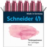 Naboje do piór SCHNEIDER, 6 szt., rose / pudrowy róż