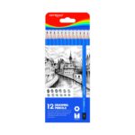 Zestaw ołówków do szkicowania KEYROAD, 8,8 x 21,4 x 0,9 cm, 12 sztuk, zawieszka