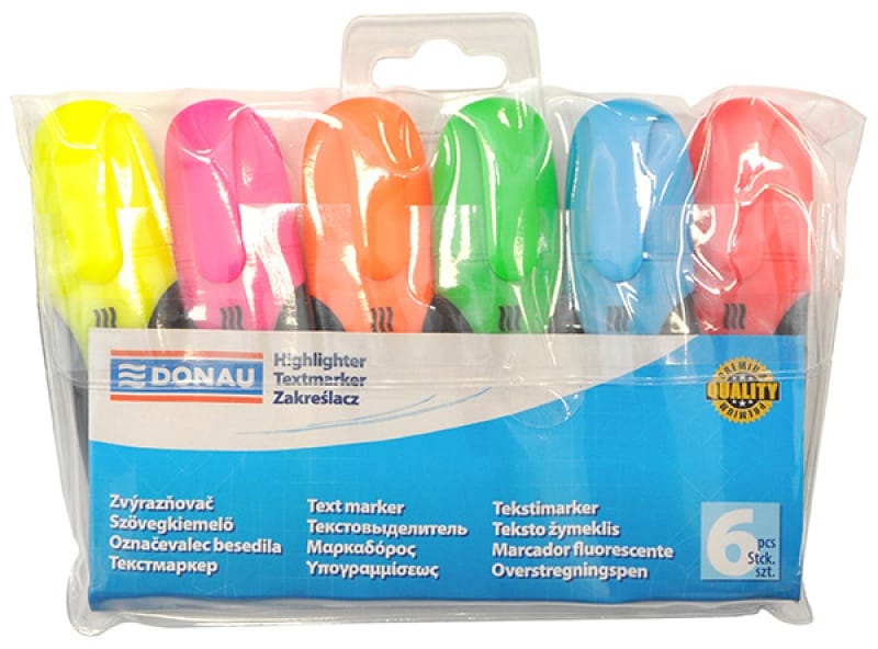 268640-156663-zakreslacz_fluorescencyjny_donau_d_fresh_2_5-800w Zakreślacz fluorescencyjny DONAU D-Fresh, 2-5mm(linia), 6szt., mix kolorów - obrazek 1