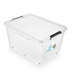 Pojemnik do przechowywania MOXOM Simple Box, 145l, na kółkach, transparentny