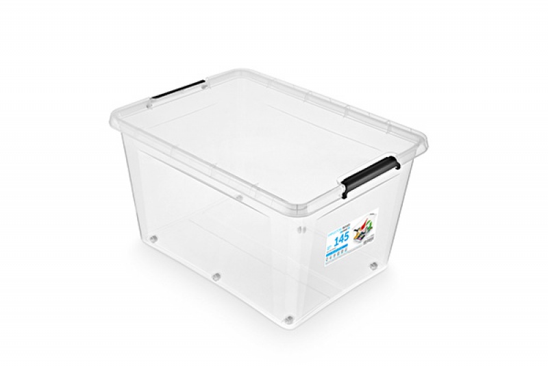 276288-266088-pojemnik_do_przechowywania_orplast_simple_bo-800w Pojemnik do przechowywania MOXOM Simple Box, 145l, na kółkach, transparentny - obrazek 1
