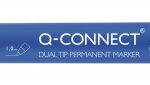 Marker do płyt CD/DVD Q-CONNECT, Dual, 0,4mm i 1 mm (linia), niebieski (opakowanie 10 szt.)