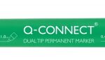 Marker do płyt CD/DVD Q-CONNECT, Dual, 0,4mm i 1 mm (linia), zielony (opakowanie 10 szt.)