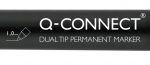 Marker do płyt CD/DVD Q-CONNECT, Dual, 0,4mm i 1 mm (linia), czarny (opakowanie 10 szt.)