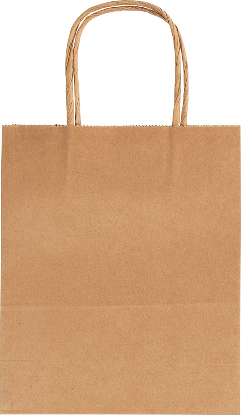 277395-270047-torebka_na_prezenty_kraft_papierowa_8x8x21_c-800w Torebka na prezenty KRAFT, papierowa, 18x8x21 cm, gr. 125g/m2, brązowa (opakowanie 20 szt.) - obrazek 1