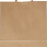 Torebka na prezenty KRAFT, papierowa, 24x12x31 cm, gr. 125g/m2, brązowa (opakowanie 20 szt.)