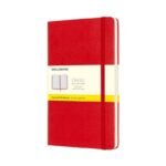 Notes MOLESKINE Classic L (13x21cm) w kratkę, twarda oprawa, 240 stron, czerwony
