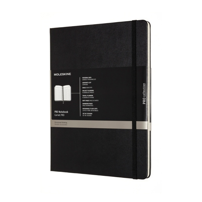 280524-278490-notes_moleskine_professional_xl_19x25_cm_twa-800w Notes MOLESKINE PROFESSIONAL XL (19x25 cm), twarda oprawa, 192 strony, czarny - obrazek 1
