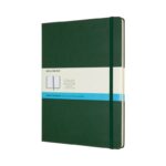Notes MOLESKINE Classic XL (19x25cm) w kropki, twarda oprawa, myrtle green, 192 strony, zielony