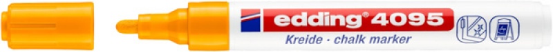 Marker kredowy e-4095 EDDING, 2-3 mm, pomarańczowy neonowy (opakowanie 10 szt.) - obrazek 1