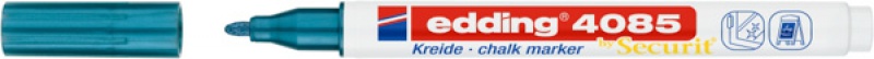 Marker kredowy e-4085 EDDING, 1-2 mm, metaliczny niebieski (opakowanie 10 szt.) - obrazek 1