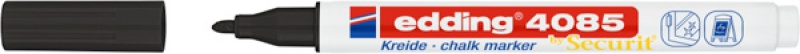 Marker kredowy e-4085 EDDING, 1-2 mm, czarny (opakowanie 10 szt.) - obrazek 1