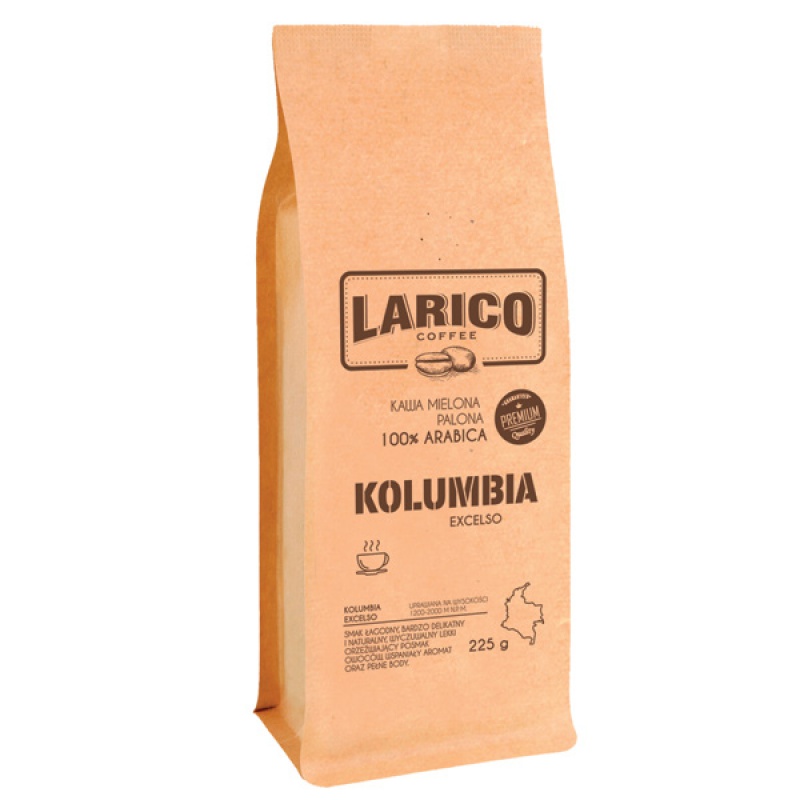 295629-322844-kawa_larico_kolumbia_excelso_mielona_225g-800w Kawa LARICO Kolumbia Excelso, mielona, 225g (opakowanie 10 szt.) - obrazek 1