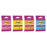 Karteczki samoprzylepne Post-it Super Sticky, 76x76mm, 45 kart., mix kolorów