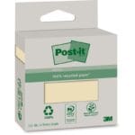 Ekologiczne karteczki samoprzylepne Post-it, 76x76mm, 2x100 kart., żółte
