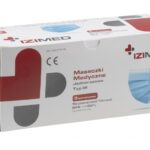 Maseczka jednorazowa medyczna IZIMED, TYP IIR, 3-warstwowa, 50 szt.