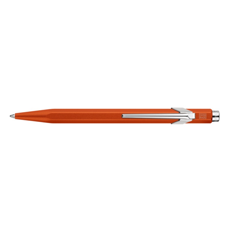 Długopis CARAN D'ACHE 849 Colormat-X, M, pomarańczowy - obrazek 1