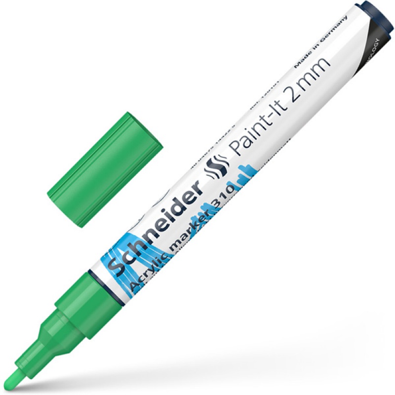 Marker akrylowy SCHNEIDER Paint-It 310, 2 mm, zielony - obrazek 1