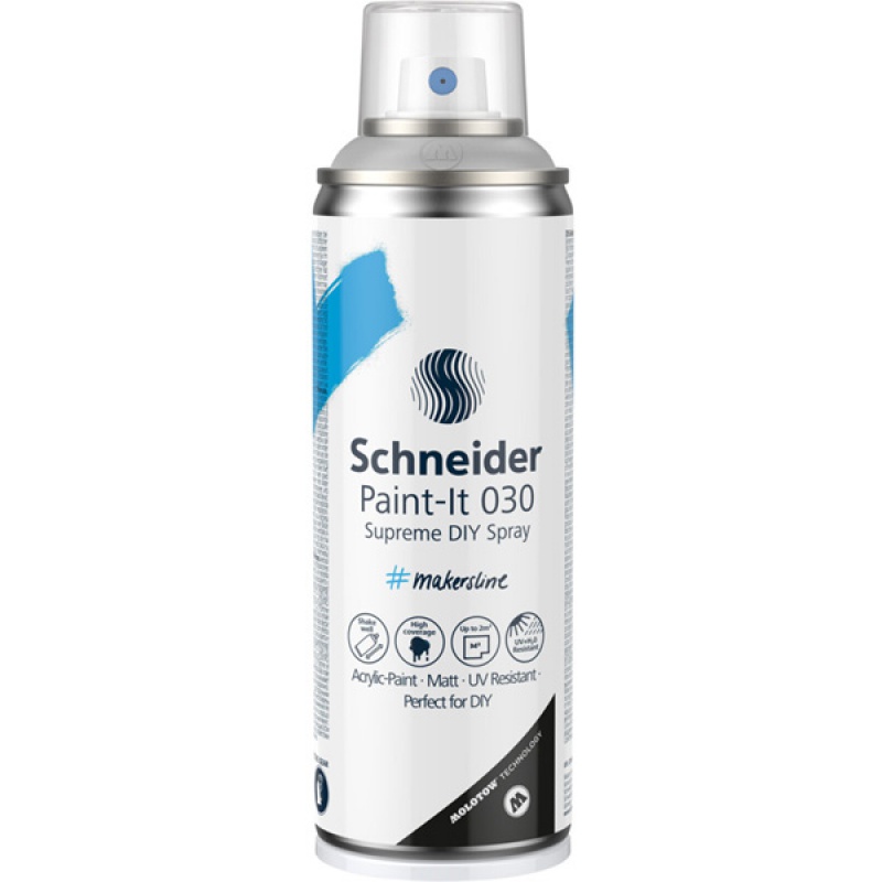 304538-339201-lakier_w_sprayu_diy_schneider_paint_it_030_2-800w Lakier w sprayu DIY SCHNEIDER Paint-It 030, 200ml, srebrny metalik - obrazek 1