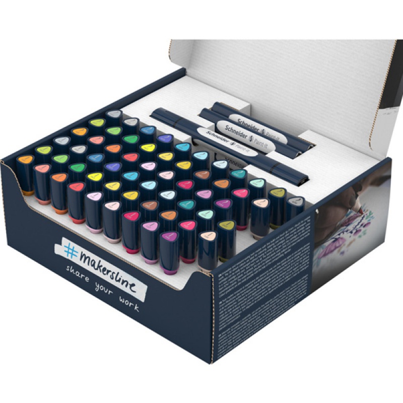 304573-339223-zestaw_markerow_podwojnych_schneider_paint_i-800w Zestaw markerów podwójnych SCHNEIDER Paint-It 040 Twinmarker, 72 szt., mix kolorów - obrazek 1