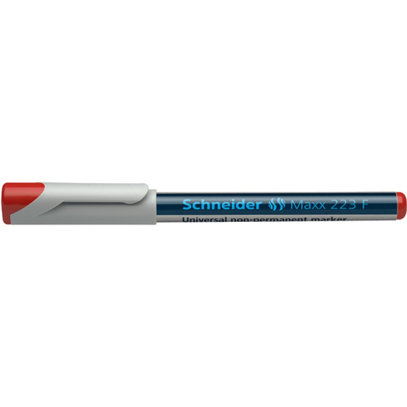 305800-340464-marker_uniwersalny_schneider_maxx_223_f_0_7m-800w Marker uniwersalny SCHNEIDER Maxx 223 F, 0,7mm, czerwony (opakowanie 10 szt.) - obrazek 1